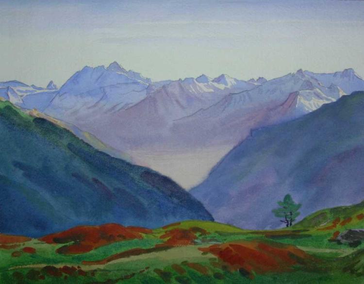 Walliser Alpen von Lauchernalp aus