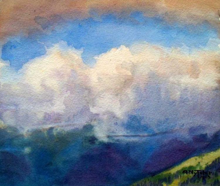 Wolken über dem Rhonethal