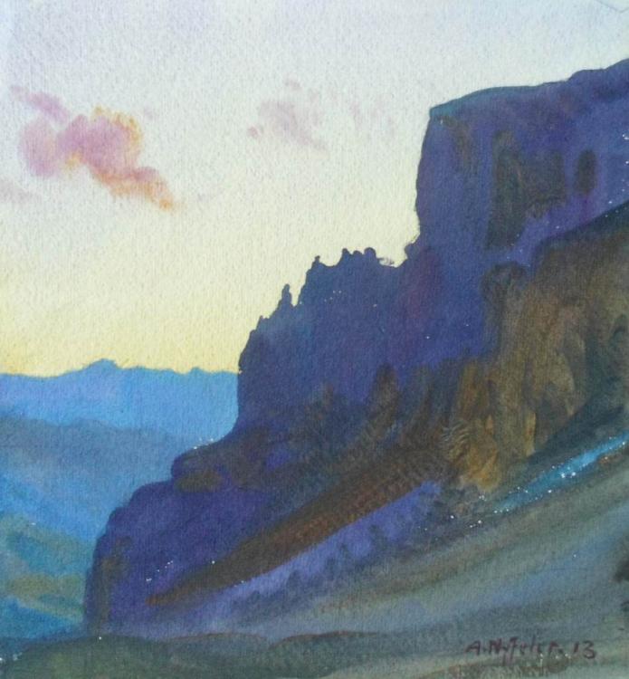 Abend im Kiental, Ausblick von der Gspaltenhornhütte