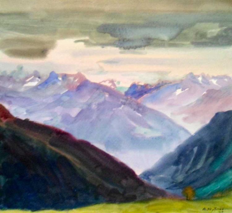 Ausblick ins Rhonetal von Lauchernalp aus