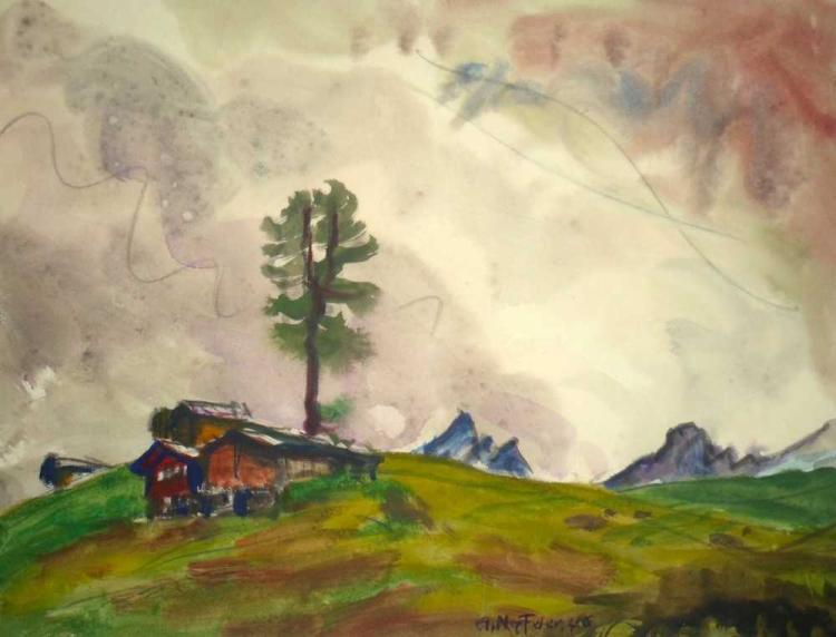 Alp Bühl, am Höhenweg, mit meinem Baum