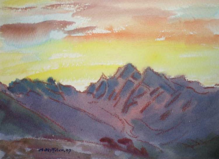 Lötschental vor Sonnenaufgang, Im Mühlebach