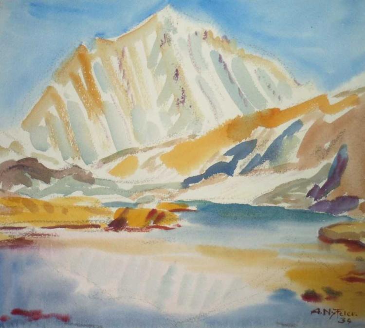 Auf dem Lötschental, Balmhorn, Spiegelung im See